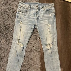 American Eagle Light Ripped Jeans